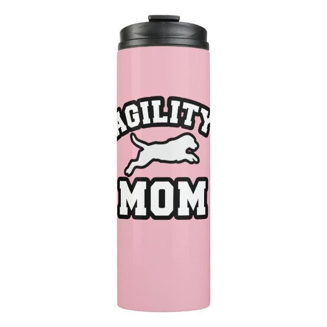 Dog Agility Mum Water Bottle Coffee Cup (Front)