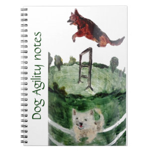 Dog Agility Painting Custom Spiral Notebook