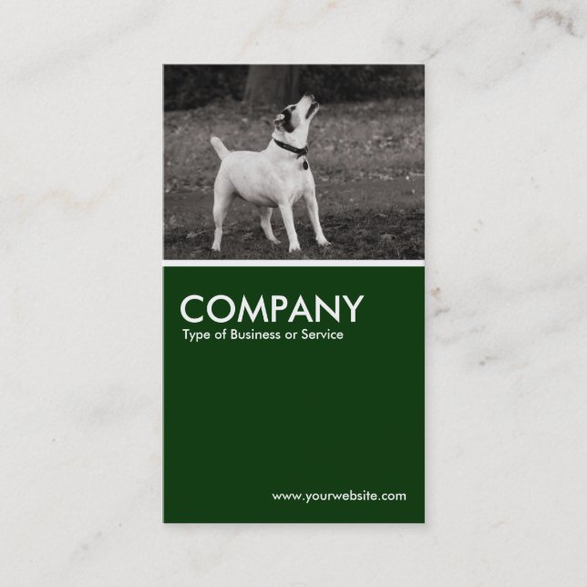 Dog Agog - Dark Green Business Card (Front)