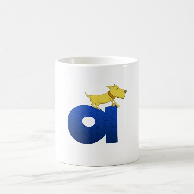 Dog Alphabet A Mug (Center)