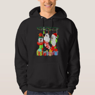 Dog American Eskimo Christmas Socks Xmas Pajama P Hoodie