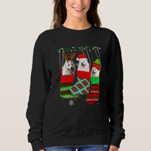 Dog American Eskimo Christmas Socks Xmas Pajama Pu Sweatshirt