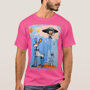 Dog And Alien Cat (Original Version). T-Shirt