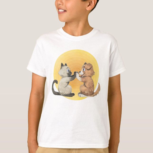 Dog and Cat Best Friend T-Shirt (Front)