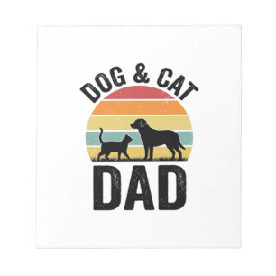 Dog and Cat Dad Vintage Pet Lover Shirt Design_1 Notepad