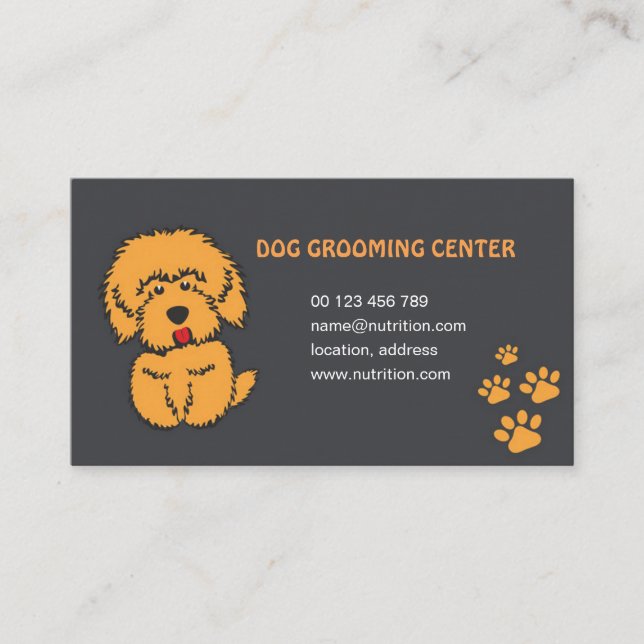 dog and cat grooming business card  (Front)