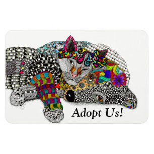 Dog and Cat Magnet 3"x4"