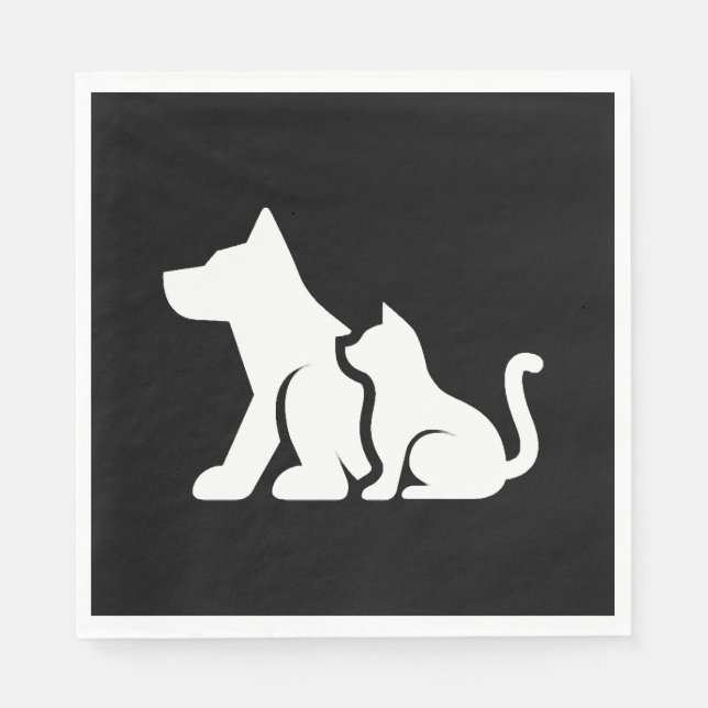 Dog and Cat    Napkin (Front)