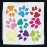 Dog And Cat Paw Prints Bandana<br><div class="desc">Great bandanna for any animal lover. Makes a nice gift for a new pet parent of a dog or cat.</div>