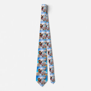 Dog and cat photographed selfie on the phone tie