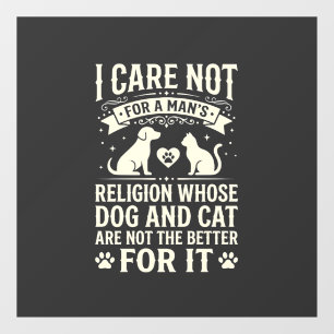 Dog and Cat Religion Quote