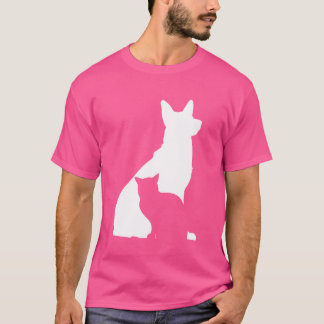 Dog and Cat Silhouette Dog Lover Cat Lover Dog Own T-Shirt