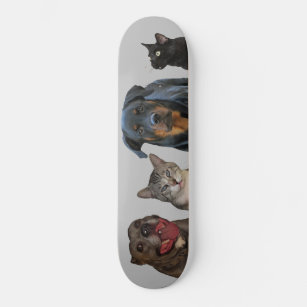 Dog and Cat Skateboard Wood