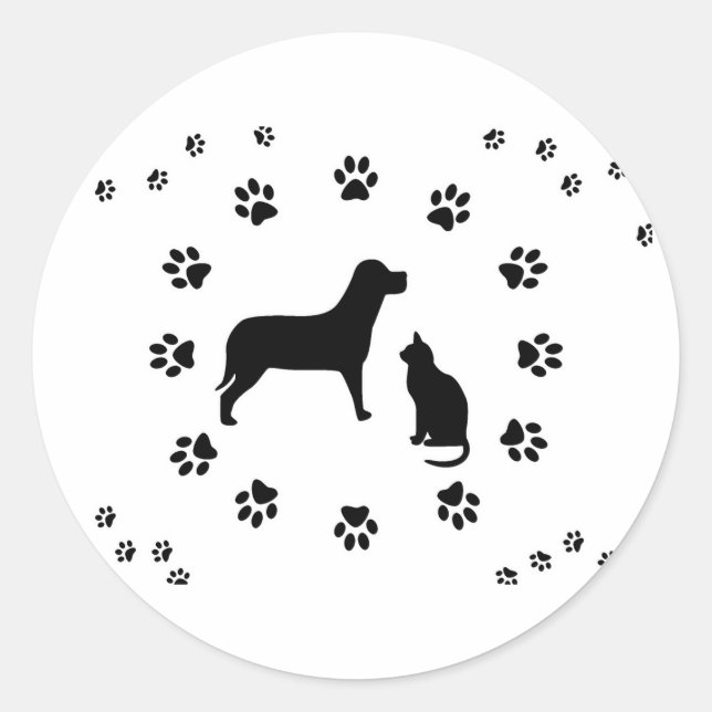 Dog and Cat Sticker (Front)