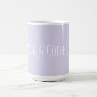 Dog and Coffee Lilac Purple Mug