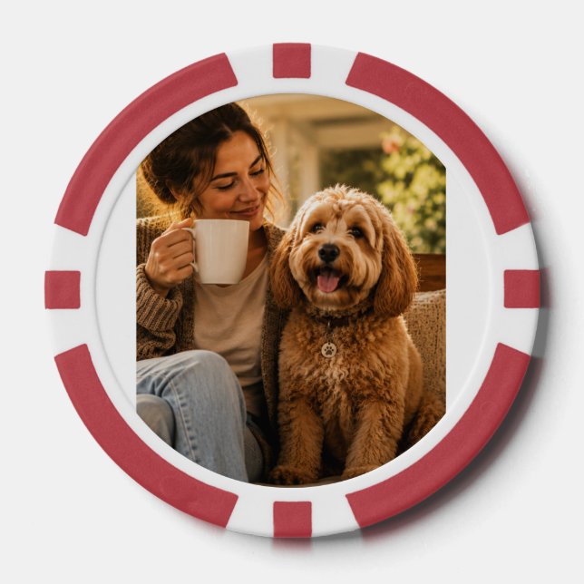 Dog and Coffee Poker Chips (Front)