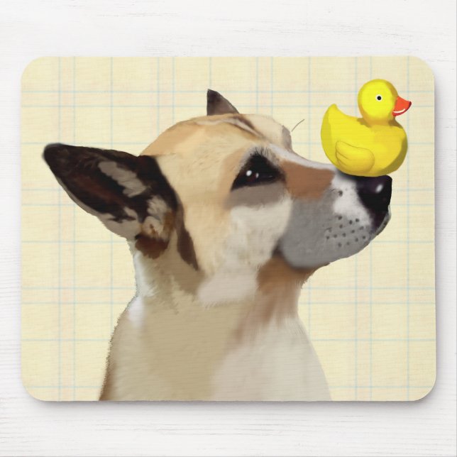 Dog and Duck Mouse Pad (Front)