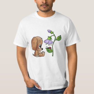 dog and flower T-Shirt