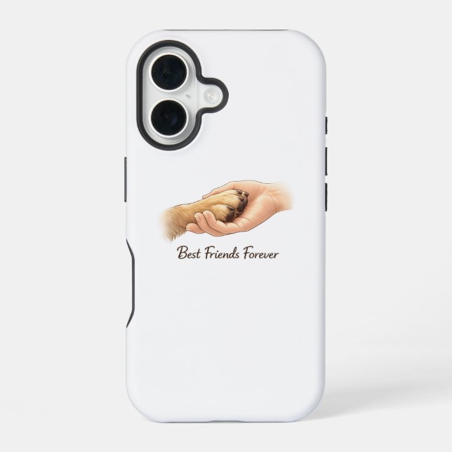 Dog and Human Hand Phone Case – Best Friends Forev (Back)