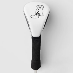 DOG AND MUSIC NOTE GOLF HEAD COVER