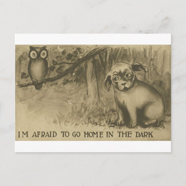 dog and owl postcard (Front)