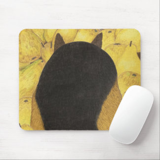 Dog and pears mouse pad