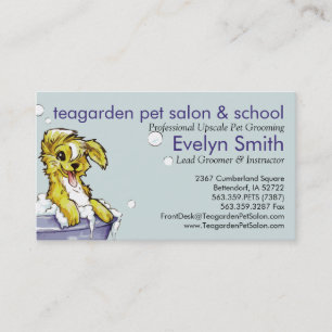 Dog and Pet Groomer - Doggie Bubble Bath Appointment Card