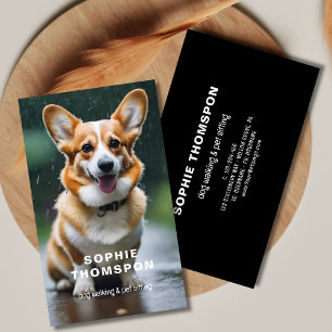 Dog and pets dog walking business card