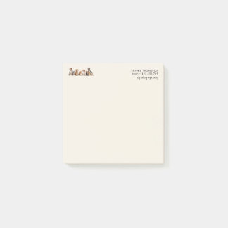 Dog and pets dog walking post-it notes