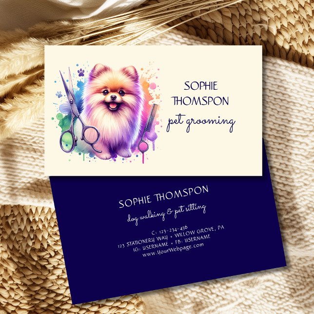 Dog and pets grooming business card (Creator Uploaded)