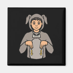 Dog Animal ASL Hand Gesture Deaf Hearing Loss Awar Magnet