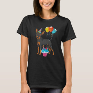 Dog  Animal Birthday Party Pet Owner Cute Min Pins T-Shirt