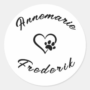 Dog Animal Lover  Classic Round Sticker