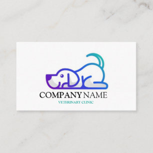 Dog Animal Pet Logo Veterinary Clinic Business Card