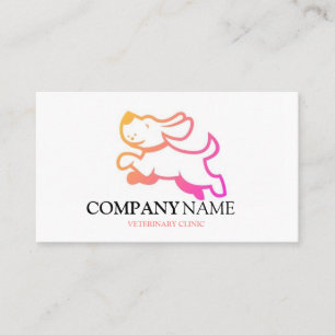 Dog Animal Pet Logo Veterinary Clinic Business Card