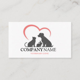 Dog Animal Pet Logo Veterinary Clinic Business Card