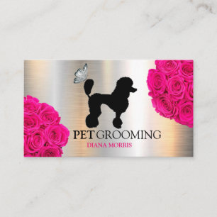 Dog Animal Pet Logo Veterinary Clinic Pet Grooming Business Card