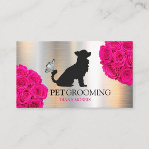 Dog Animal Pet Logo Veterinary Clinic Pet Grooming Business Card