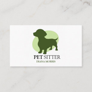 Dog Animal Pet Logo Veterinary Clinic Pet Sitter Business Card