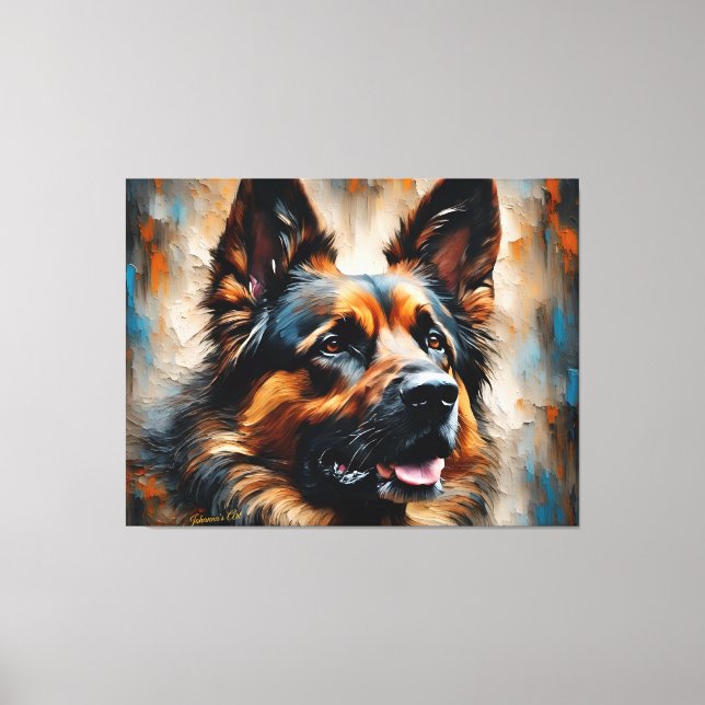 Dog Art 2 - German Shepherd 2 Canvas Print (Front)