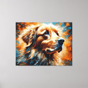 Dog Art 2 - Golden Retriever 1 Canvas Print