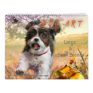 DOG ART CALENDAR 1 Large & Small Breeds