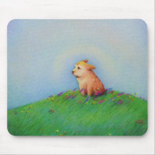 Dog art hope peace spring Heaven cute puppy Mouse Pad