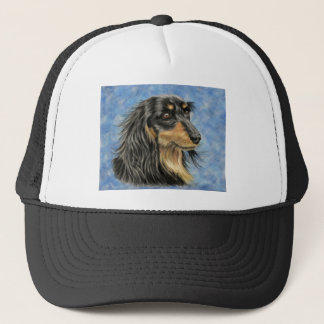 Dog Art - Long Haired Dachshund Art Marcus Trucker Hat