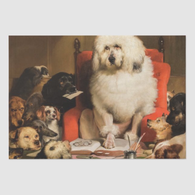 Dog as a Judge Laying Down the Law in Court Tissue Paper (Front)