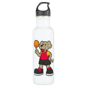 Dog as Basketball player with Basketball 710 Ml Water Bottle