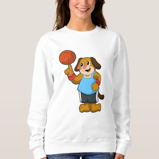 Dog as Basketball player with Basketball Sweatshirt (Front)