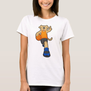 Dog as Basketball player with Basketball T-Shirt