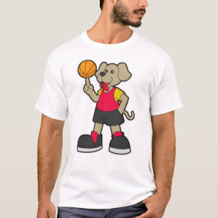 Dog as Basketball player with Basketball T-Shirt