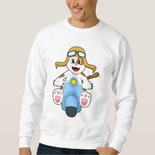 Dog as Biker with Scooter.PNG Sweatshirt